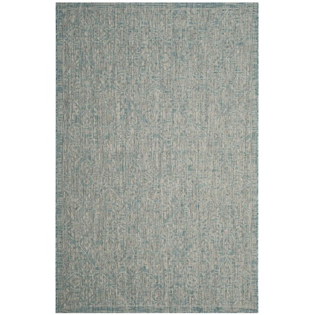 Safavieh 8 x 11 ft. Courtyard Power Loomed Rectangle Area Rug Aqua & Grey CY8766-37121-8